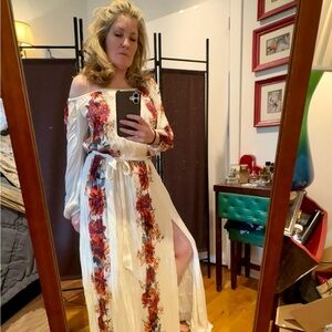 Free People Floral Off-Shoulder Maxi Dress